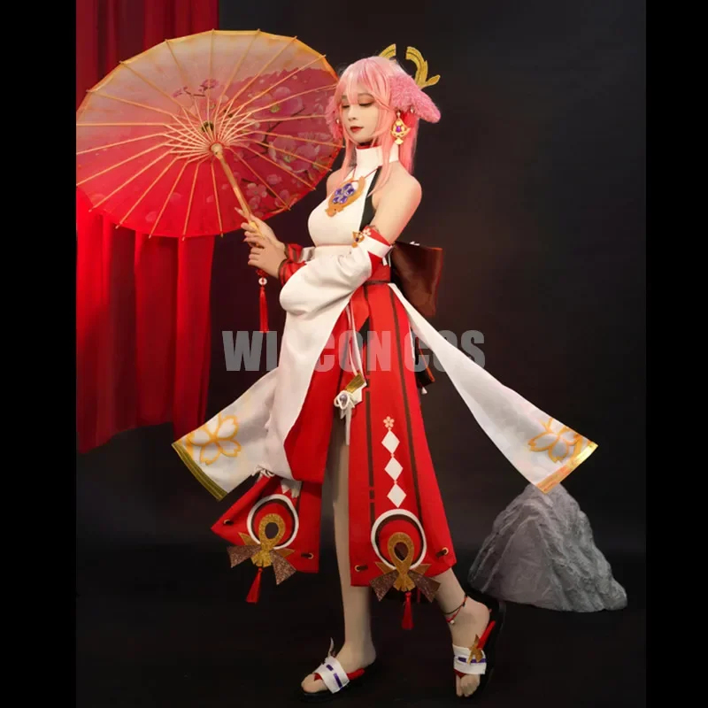 ☆SunlCos Miko Impact Costume W - Cosplay Anime Yae Miko reseña y precio