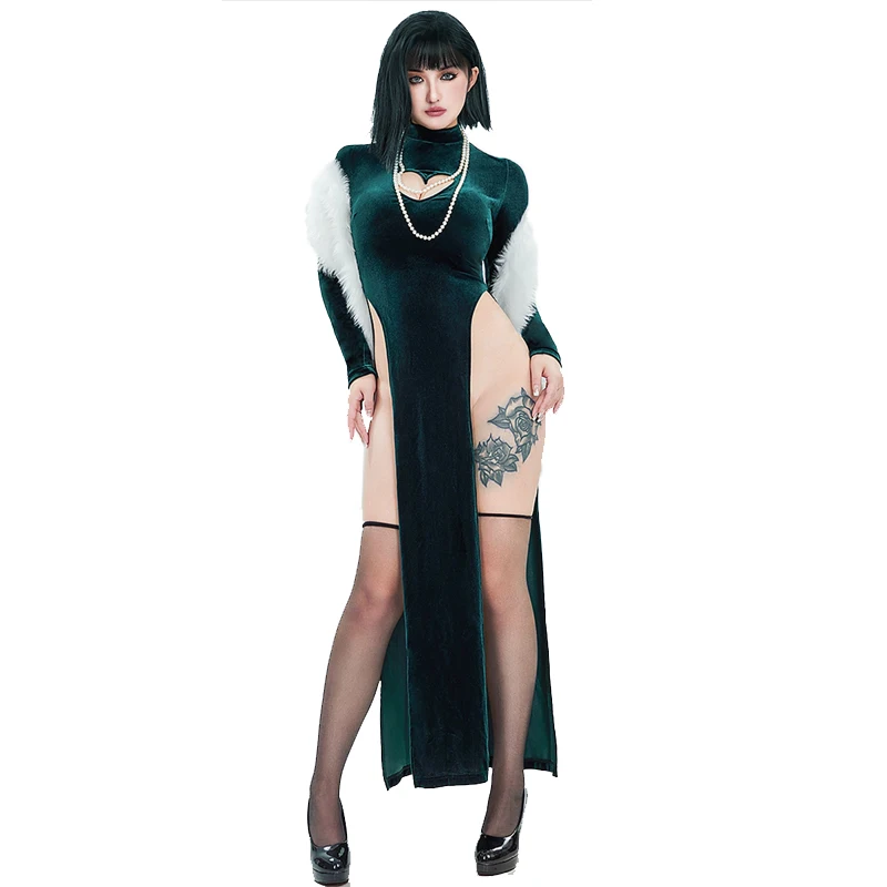 Sexy Velet Furry Cape Dress Wi - Anime Cosplay One Punch Man reseña y precio