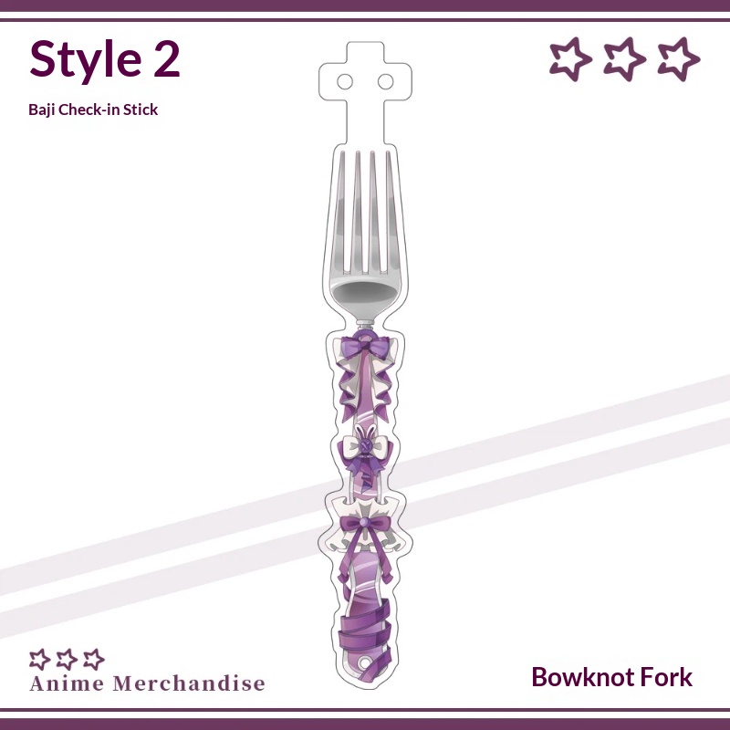 Anime Acrylic Bowknot Fork Sha - Anime Cosplay Photo reseña y precio