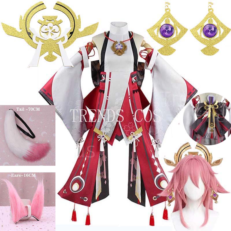 Yae Miko Full Set Guuji Yae Co - Cosplay Anime Yae Miko reseña y precio