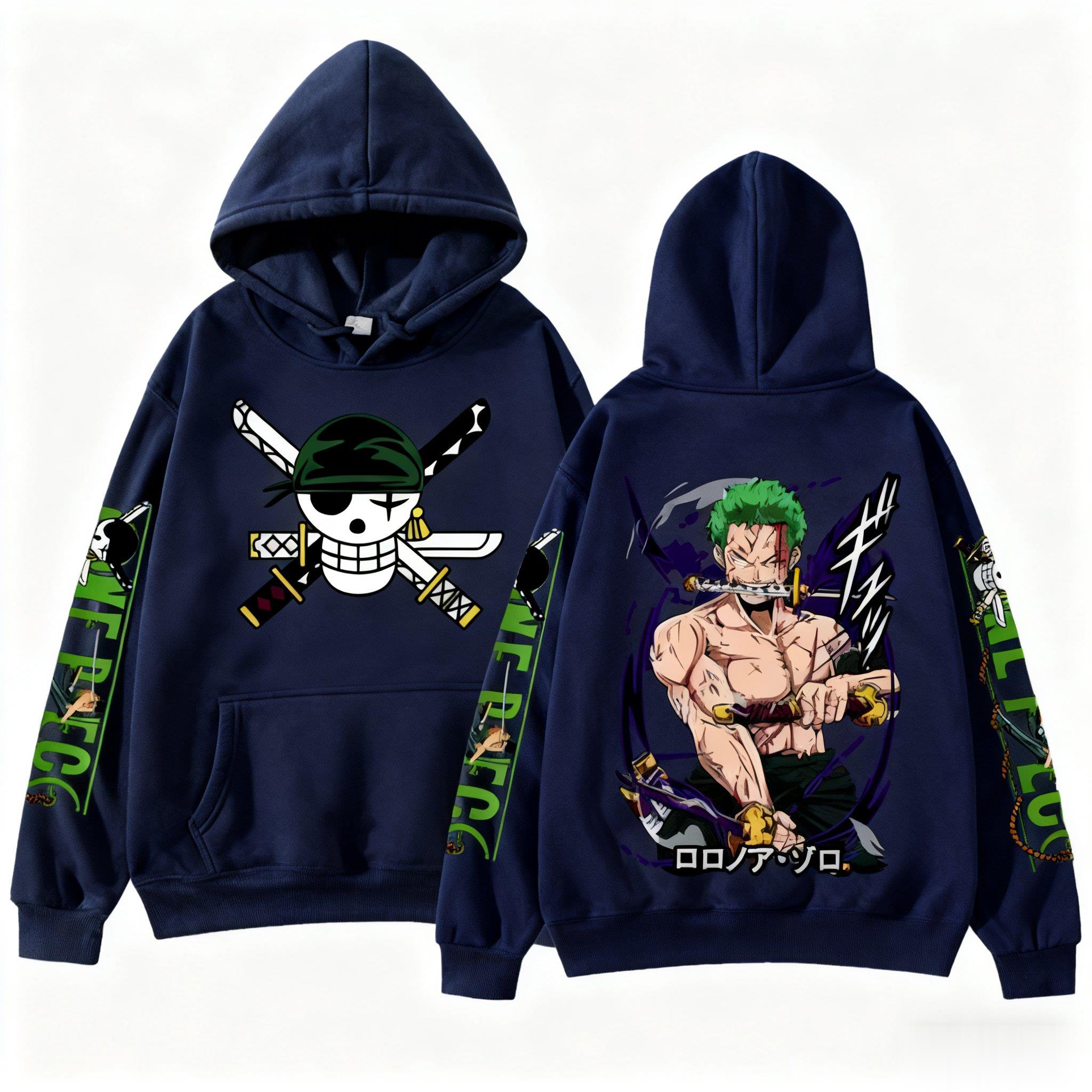 One Piece Zoro Anime Hoodie Sw - Anime Cosplay Shop reseña y precio