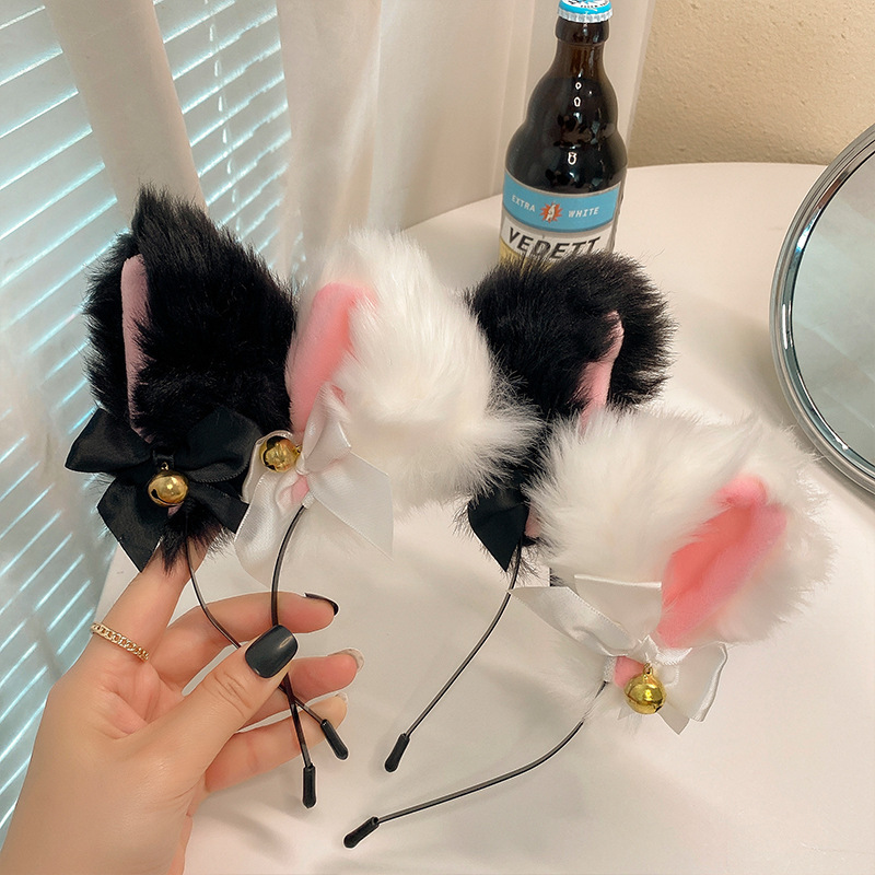 1/2PCS Plush Cat Ears Headband - Anime Cosplay Photo reseña y precio