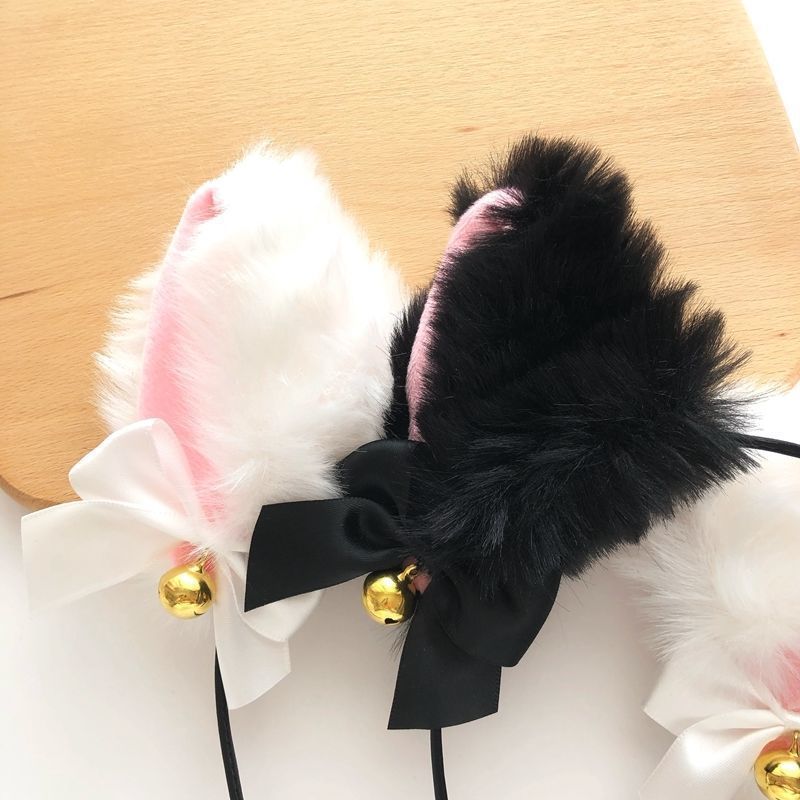 1/2PCS Plush Cat Ears Headband - Anime Cosplay Photo reseña y precio