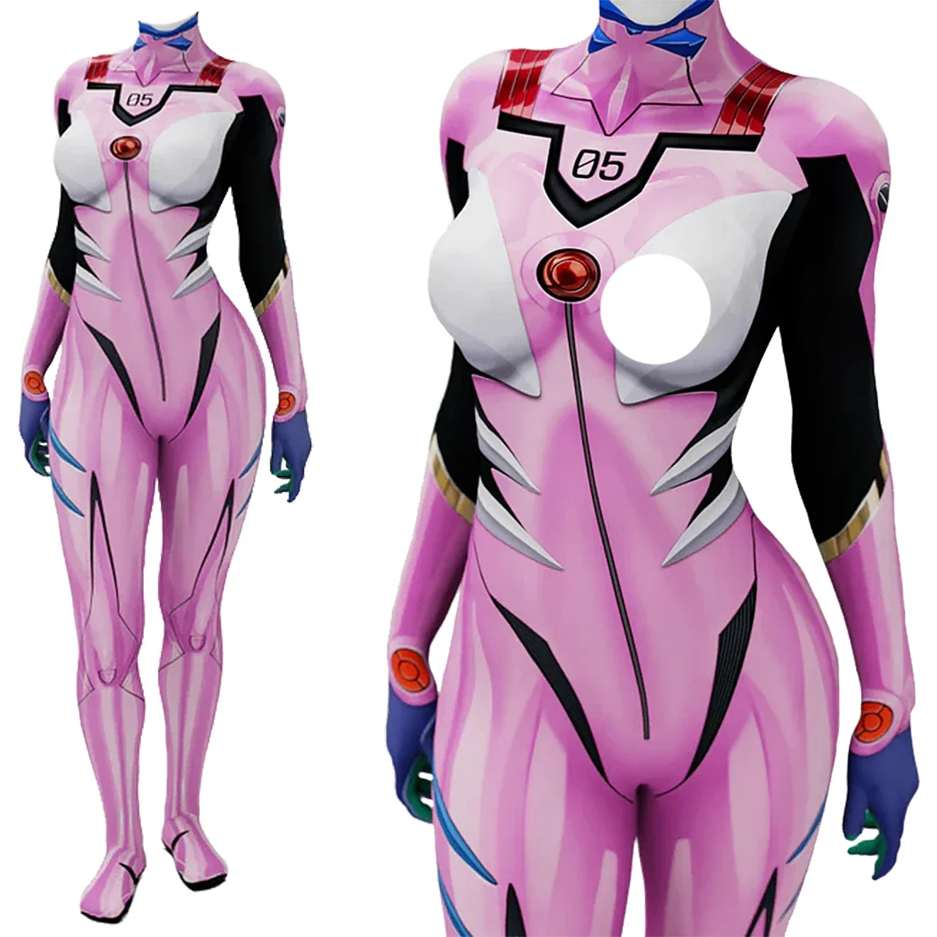 Anime EVA 05 Makinami Cosplay  - Anime Cosplay Bodysuit reseña y precio