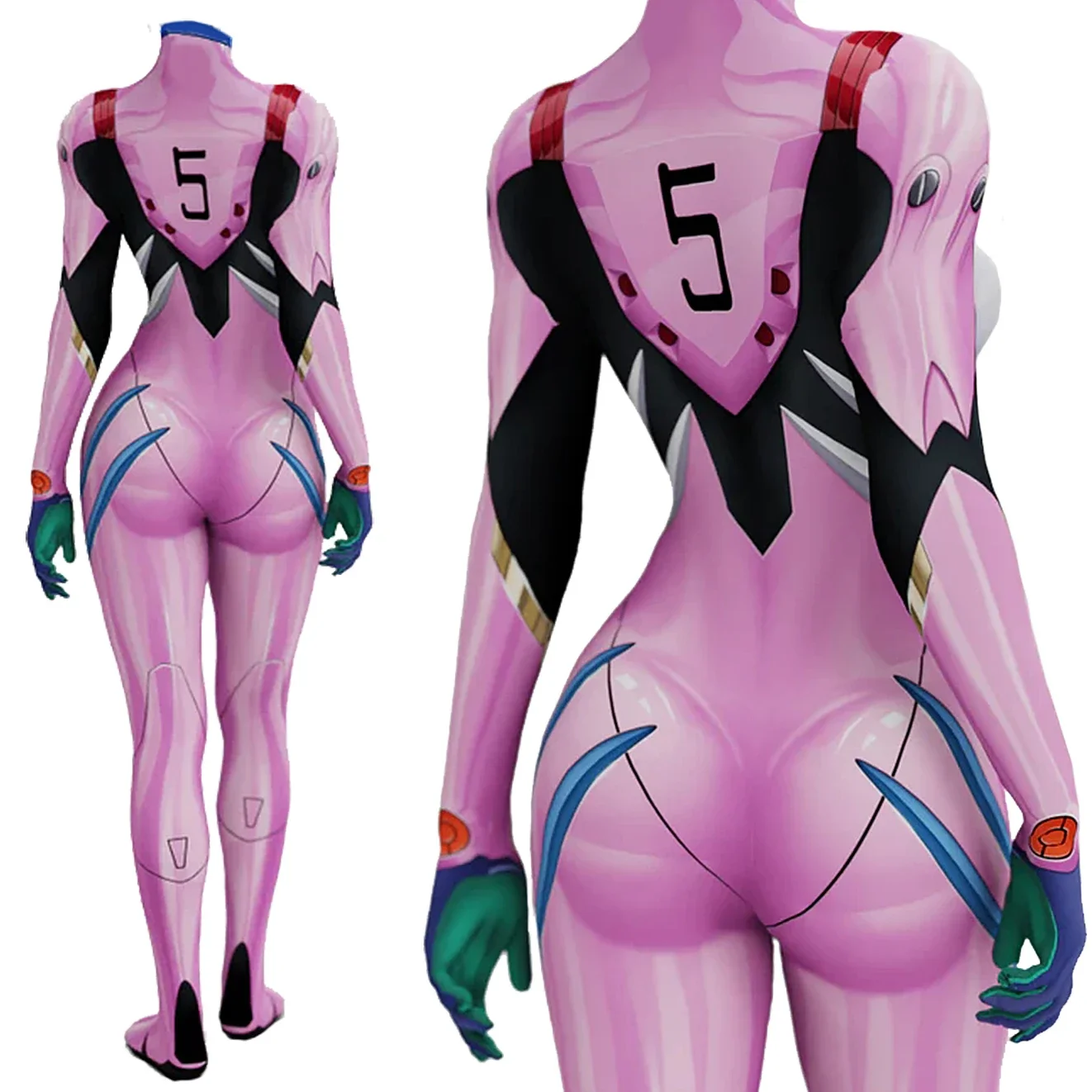 Anime EVA 05 Makinami Cosplay  - Anime Cosplay Bodysuit reseña y precio