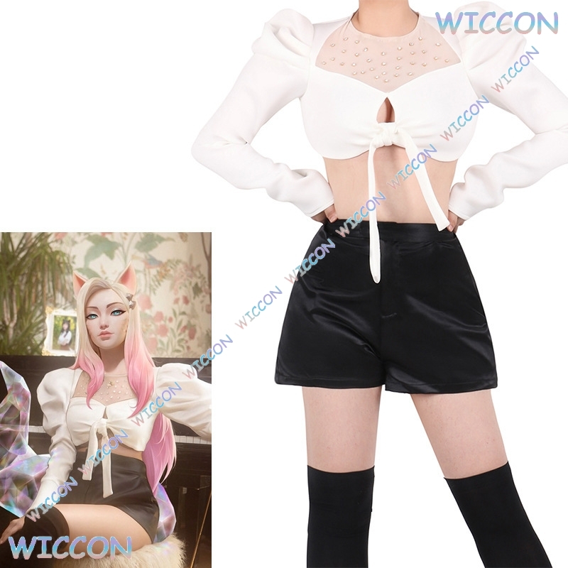 LOL KDA Ahri Cosplay Costume   - Cosplay Korean Anime reseña y precio
