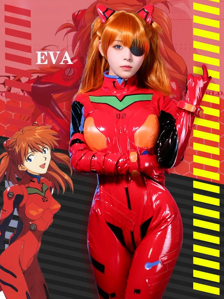 New Eva Shikinami Asuka Langle - Anime Cosplay Bodysuit reseña y precio