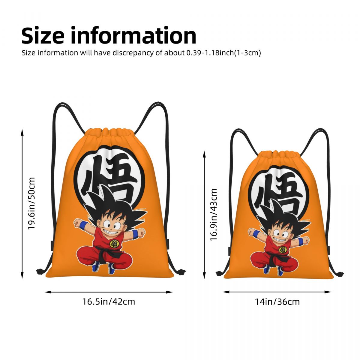 DBZ G-Gokues Cartoon Drawstrin - Anime Cosplay Shop reseña y precio