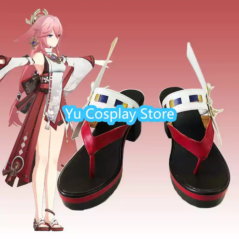 Yae Miko Cosplay Shoes Custom  - Cosplay Anime Yae Miko reseña y precio